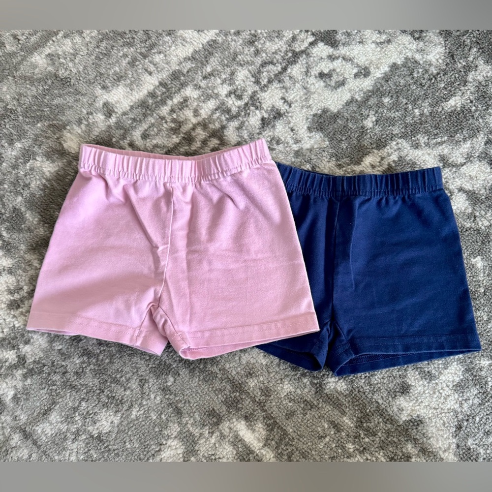 Hanna Andersson Pink & Navy Tumble Shorts